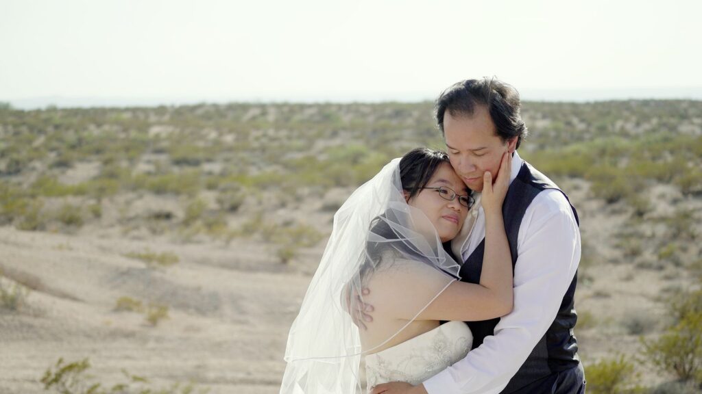 El Paso Grace Gardens Event Center Wedding Couple Sunset Photo