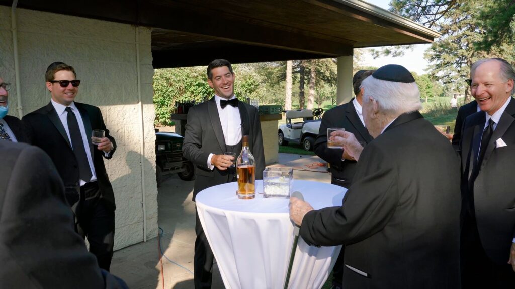 Oak Ridge Country Club Wedding Groom, family and friends at Tisch