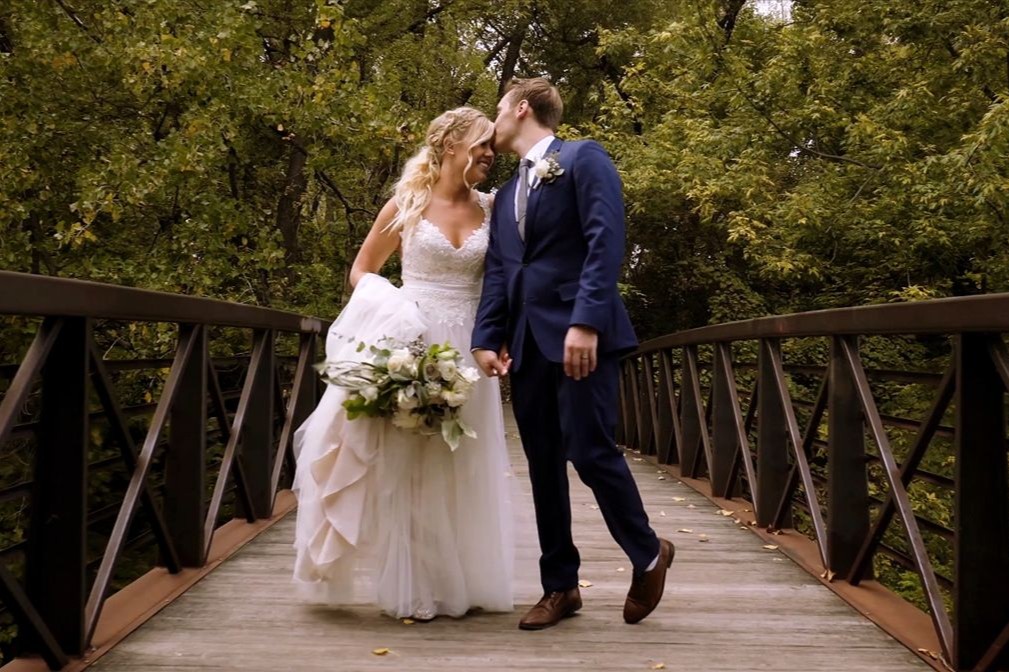Bride and Groom Minneapolis Five Event Center Wedding