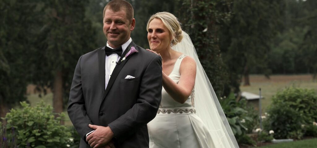 The Kelley Farm Wedding Bride and Groom first look