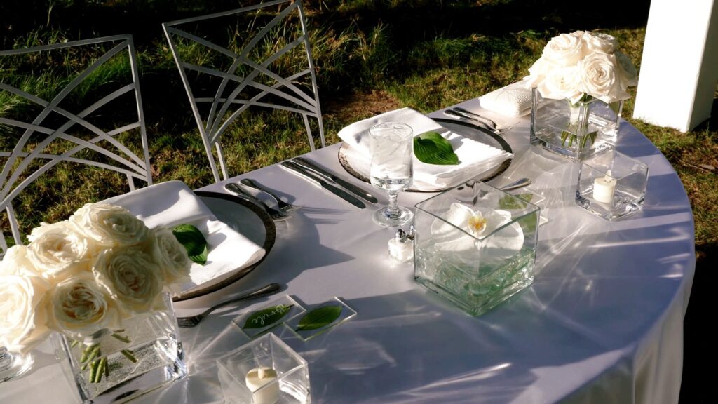 Oak Ridge Country Club Wedding Sweetheart Table Setting