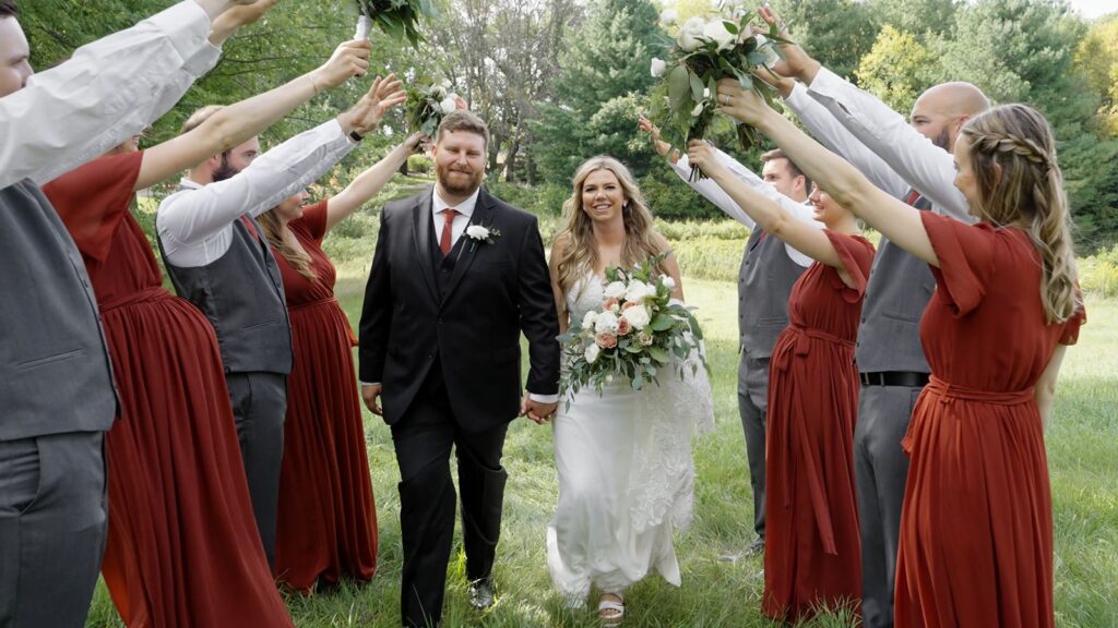 Carpenter Nature Center Wedding Bride and groom with wedding party