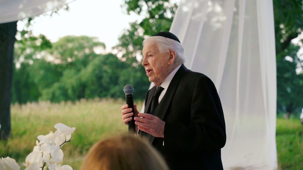 Grandfather give touching toast at Oak Ridge Country Club Wedding